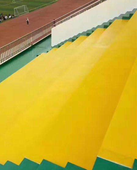 隆阳球场台阶翻新修补改造